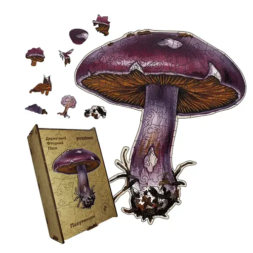 Деревянный пазл Паутинник, А5, Картонная коробка 35 элементов