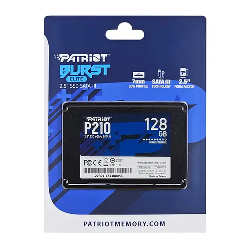 Накопичувач SSD Patriot P210 128GB 2. 5" 7mm SATAIII 3D QLC - фото 2