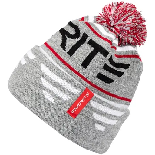 Шапка Favorite Pompon Hat 56 Gray Black Logo - фото 2