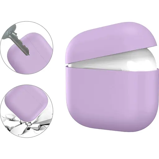 Чехол AhaStyle Ultra-Thin Colorful Silicone Case для Airpods 4 Lavender Purple (CP-WG172-PE) [133826] - фото 2