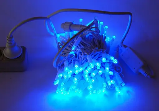 Гирлянда внешняя прямая 200 led RGB color (белый провод) 5мм 20м - фото 2