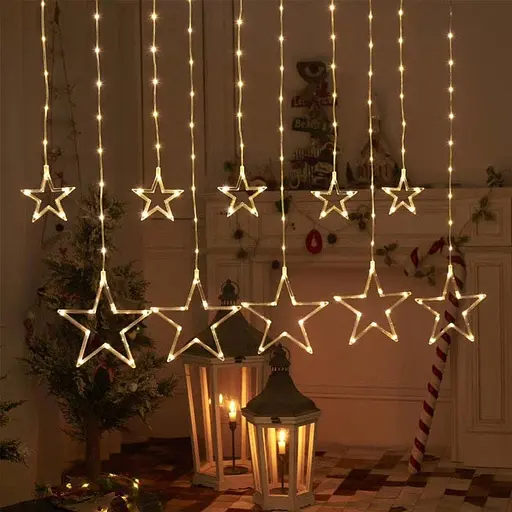 Гірлянда Eurocom Led Light Зірка світлодіодний завіса 138 led 8 режимів