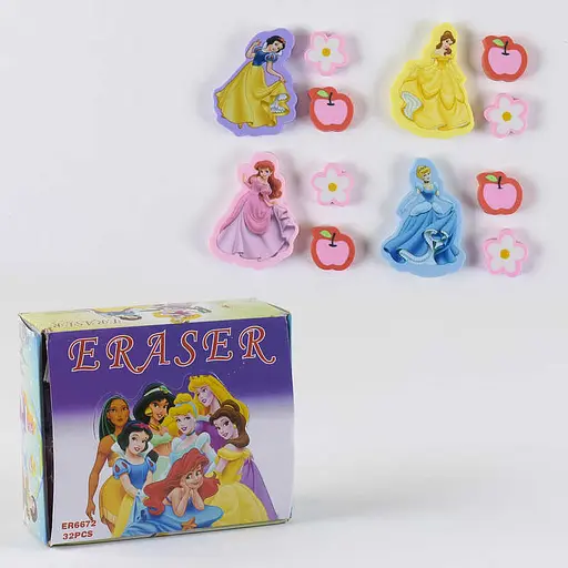 Ластик Принцеси, 32 шт., 14x5x12 см, C36966
