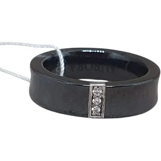 Серебряное кольцо Aurora с керамикой и фианитами. С1140Ч 17,5