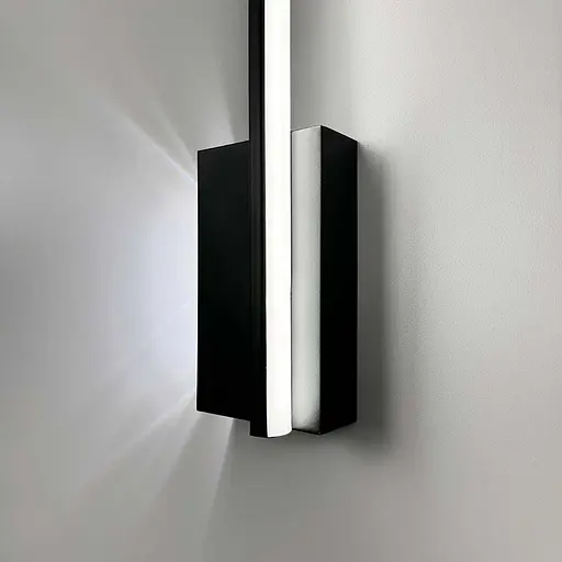 Бра у чорному корпусі із лінзами по лівій стороні 60 см Арт. WJ 011/600 R BK Line F - фото 2