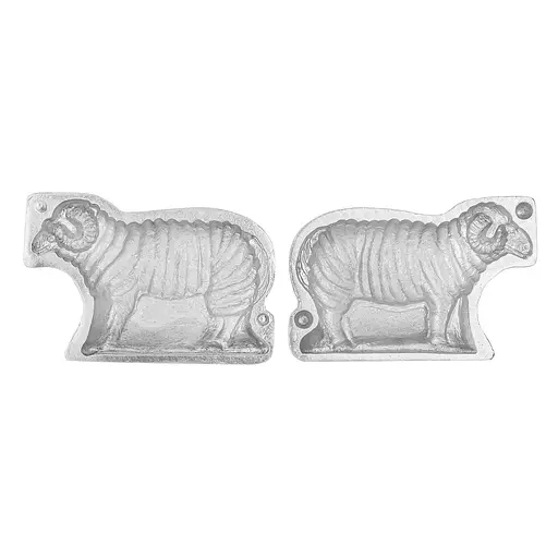 Форма алюминиевая пасхальная "Барашек" для выпечки праздничного цельного кекса барашка 13х8.5х5.5 см, Ласунка Серый 85357 - фото 1