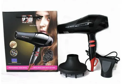 Фен для сушіння та укладання волосся Promotec PM-2302 3000 Вт з дифузором і концентратором Чорний - фото 4