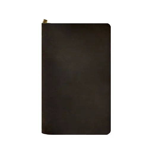 Кожаный блокнот (софт-бук) 8.0 на резинке темно-коричневый Crazy Horse - фото 6