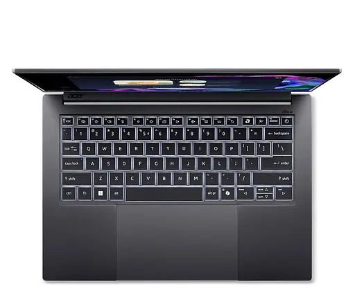 Hоутбук ACER Swift 14 AI OLED SFX14-61G, (NX.JA7EX.001) процессор AMD Ryzen AI 7 350 (до 5,0 ГГц), сенсорный экран 14,5 дюйма, разрешение 2.8K, 30 ГБ, S5, Домашняя, цвет «титановый се - фото 8