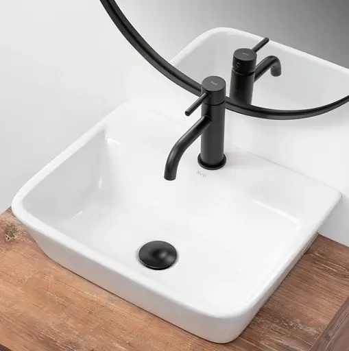 Умивальник Rea Remi white накладний підвісний REA-U6961, Білий - фото 3