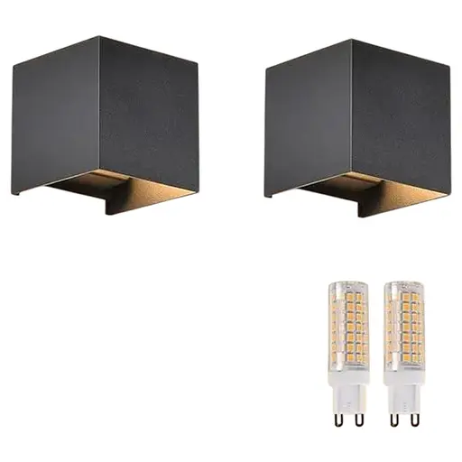 Комплект із 2 настінних світильників для вулиці