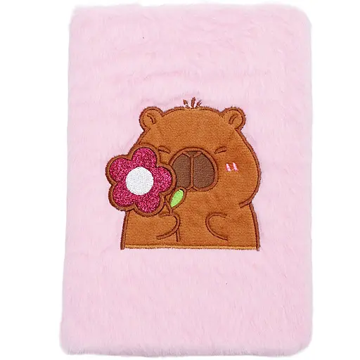 Блокнот плюшевий ZiBi Kids Line Capybara 2 А5 80 аркушів у клітинку, дизайн в асортименті (ZB.700016)