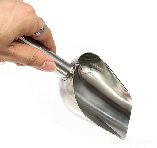 Комплект з 3 совків алюмінієвих для льоду, цукру, спецій та сипучих продуктів 26.5, 23.5 та 21.5 см, Kitchen Master Сірий 86372 - фото 3