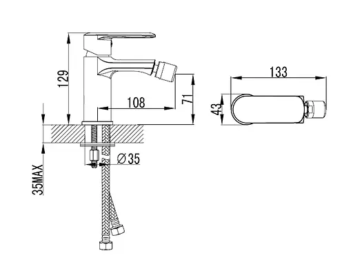 Змішувач для біде Volle Fiesta 15155100 Хром - фото 2