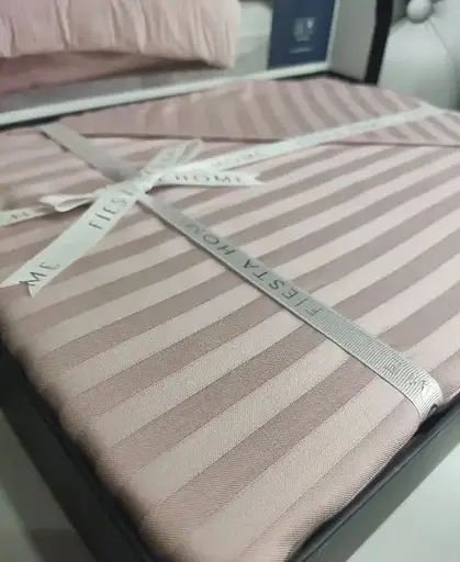 Постільна білизна Line Pudra Сатин-Stripe Fiesta pbe0052022 - фото 2