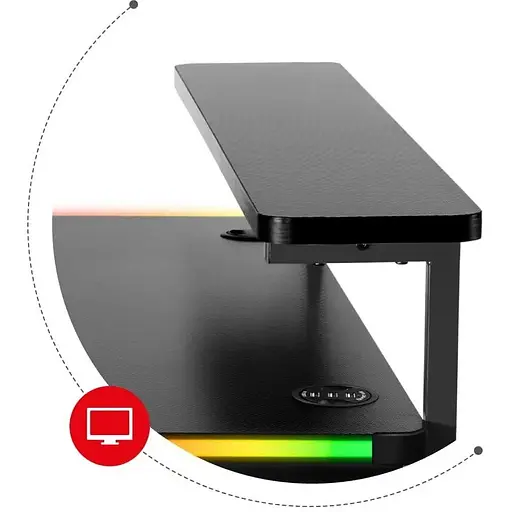 Компьютерный стол Huzaro Hero 5.0 RGB black - фото 7