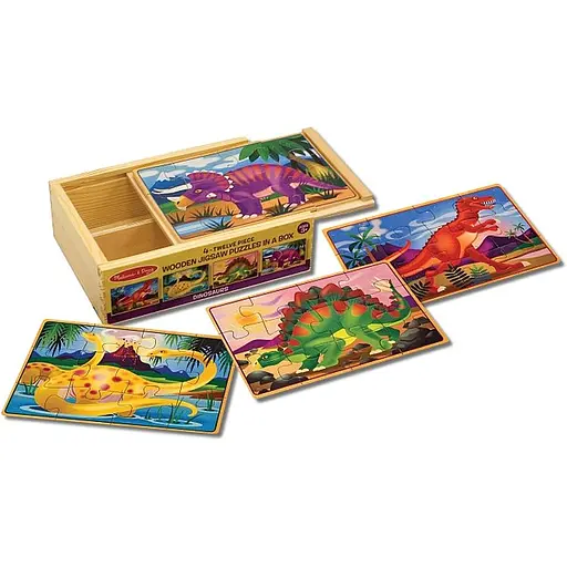Пазл Melissa & Doug Динозаври набір з 4 пазлів в коробці (MD3791)