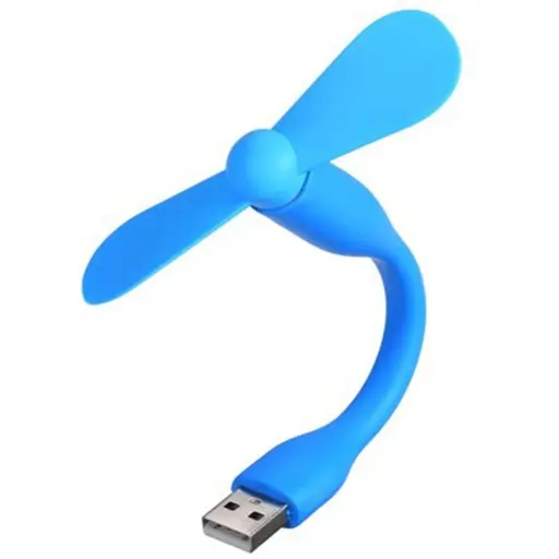 Портативний гнучкий USB міні-вентилятор для ноутбука/powerbank (Blue)