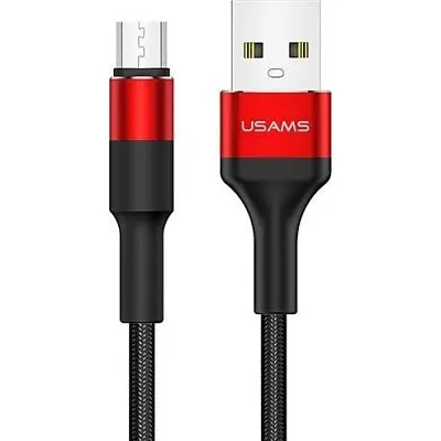 Кабель посилена обплетення USAMS US-SJ224 USB - microUSB 1.2 метра червоний