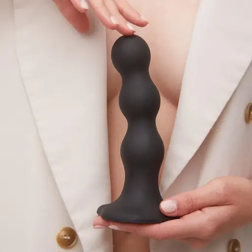 Насадка для страпону Strap-On-Me Dildo Plug Balls Black L - фото 6