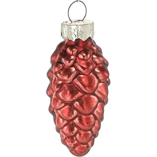Комплект елочных украшений Chomik Шишки стеклянные 3х6 см красные 16 шт. (BOZ2119) - фото 3