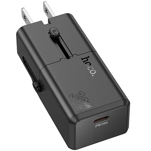 МЗП Hoco AC25 Mini PD30W (1USB-C) universal travel charger Black - фото 3