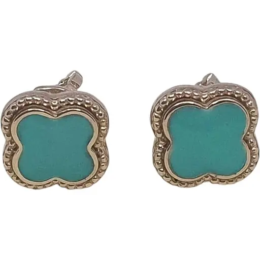 Золотые серьги-пуссеты Империя золота с эмалью. СП1206.4ЛИ