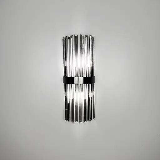 Изысканный настенный светильник с хрусталем 50х24х11 см Арт. WJ 160/2 BK+GR Line F - фото 1