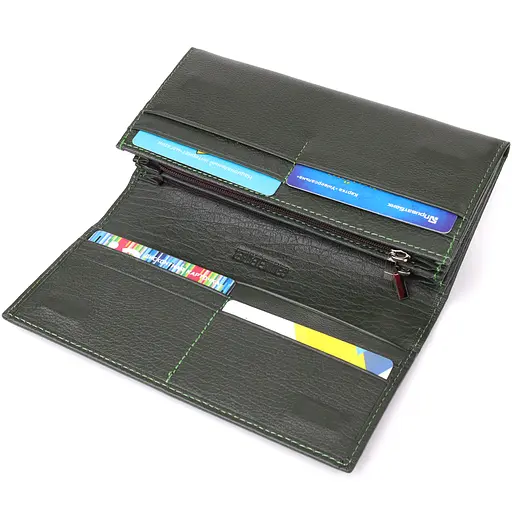 Горизонтальный кошелек в два сложения из натуральной кожи ST Leather 18.5х9.5х2.5 см acs0029644 - фото 8