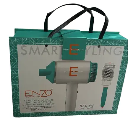 Фен для сушки волос Enzo EN-8899 со щеткой 22 мм 8500 Вт Голубой - фото 6