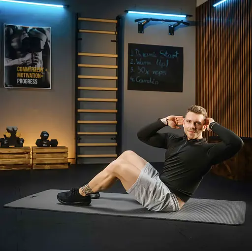 Коврик для йоги Trex Sport TX-019NGM NBR 1 см 190х80 сірий - фото 3