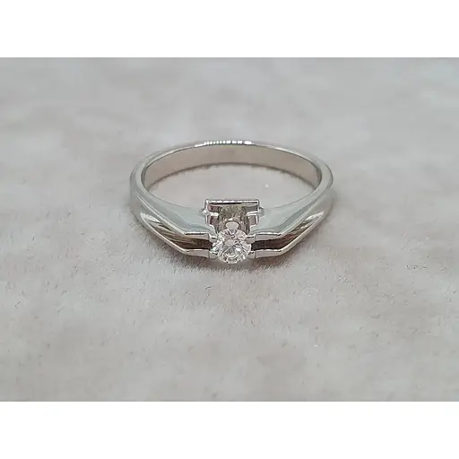 Золотое кольцо с бриллиантом. 101107Б 16,5 - фото 4