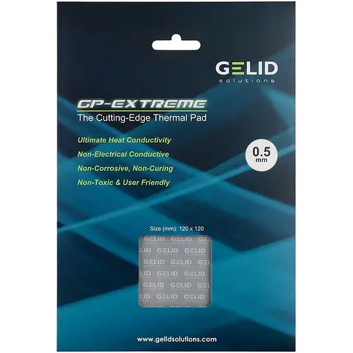 Термоинтерфейс Gelid Solutions GP-Extreme 120x120x0.5 mm TP-GP01-S-A - фото 4