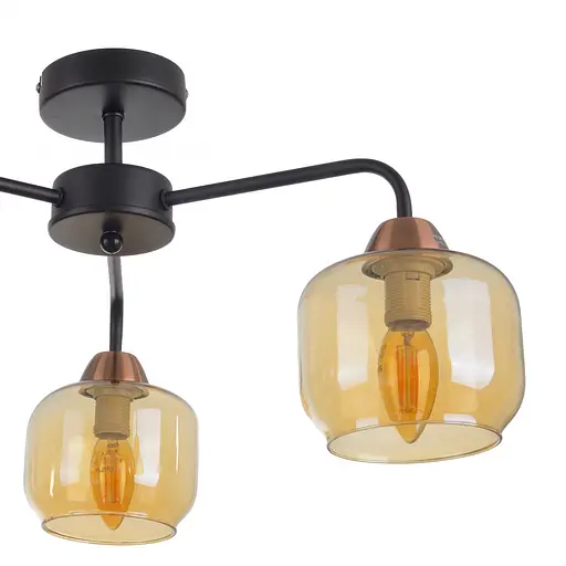 Люстра стельова Brille E27 60W BK (BL-970C/3) - фото 5