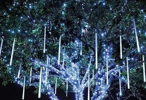 Гірлянда світлодіодні бурульки 8 шт. 50 см (прозорий шнур) біла - фото 5