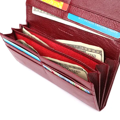 Кошелек для женщин с монетницей из натуральной кожи ST Leather 18.5х9х3 см acs0029670 - фото 7