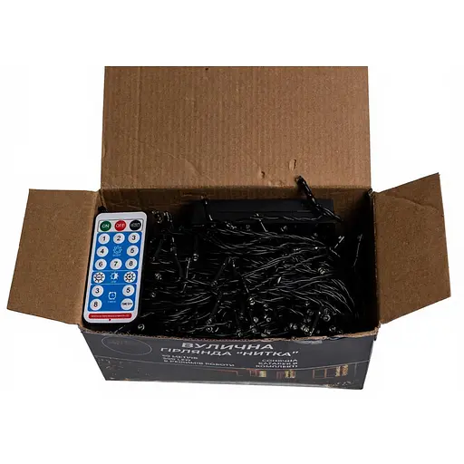 Новорічна гірлянда вулична GarlandoPro 50 м 500 LED із сонячною батареєю 8 режимів роботи чорний провід Білий SB500L50MBW - фото 3