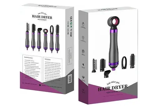 Фен-расческа Isitmatik стайлер для волос Haire Dryer 6 в 1 (HA61) - фото 2