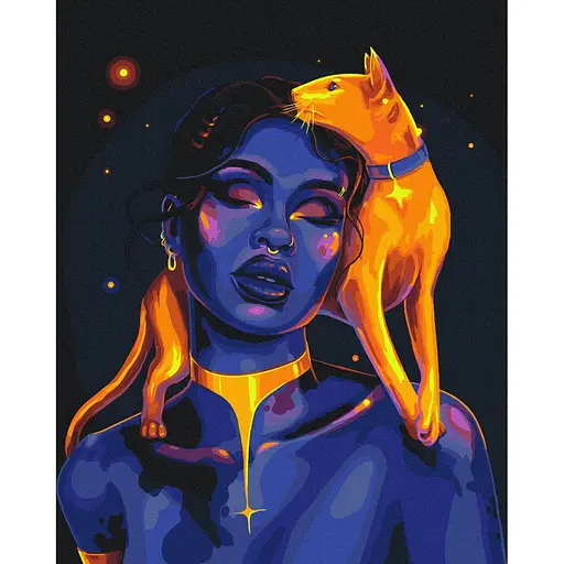 Картина по номерам на подрамнике Brushme Внутренний зверь Соломия Ковальчук