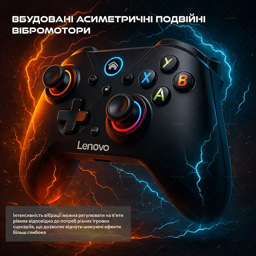 Геймпад бездротовий контролер Lenovo S02 для Nintendo Switch OLED, Switch Lite, PC, Mobile - фото 4