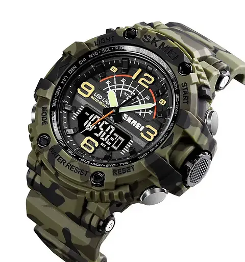 Чоловічий спортивний наручний годинник Skmei 1617 Камуфляж - фото 2