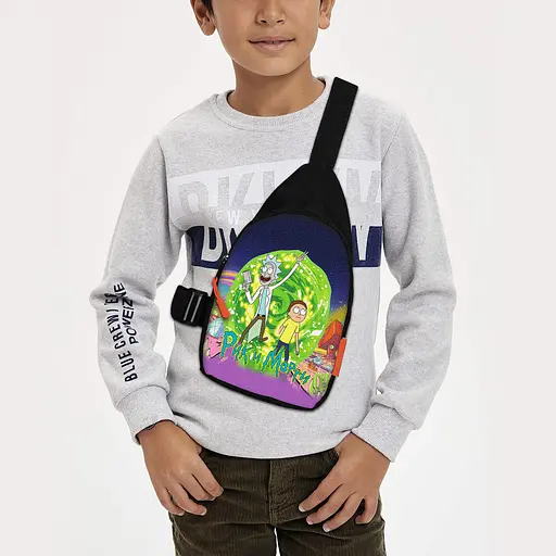 Сумка через плечо детская Рик и Морти 29х17 см сумка слинг для мальчика (02156)