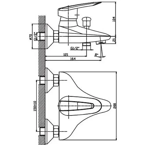 Змішувач для ванни Haiba DISK 009 HB0055 - фото 2