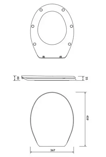 Сидение для унитаза Cersanit President K98-0028 из полипропилена антибактериальное. - фото 4