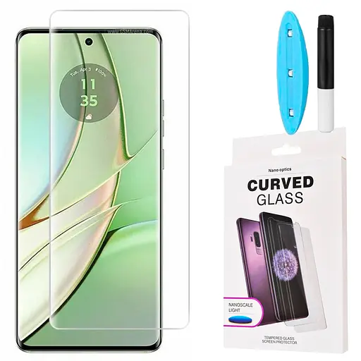 Захисне скло DK для Motorola Edge 40 Pro/Edge+ 2023/Moto X40 UV Curved 017278 clear 2 шт. - фото 2
