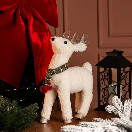 Новорічна фігура Олень іграшка під ялинку 22×9×30 см Yiwu CR-4-3