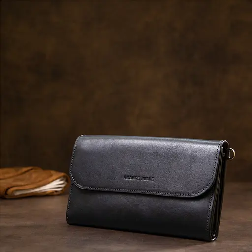 Кожаный клатч мужской GRANDE PELLE 22х13,5х2,5 см sum0015561 - фото 8