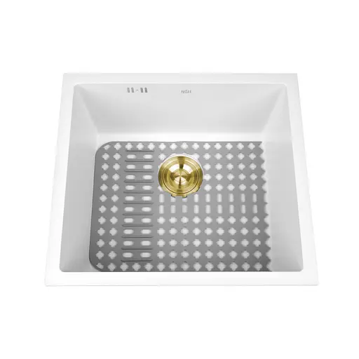 Кухонна мийка врізна в стільницю 1.5 мм біла Nett NW-5045, Білий - фото 2