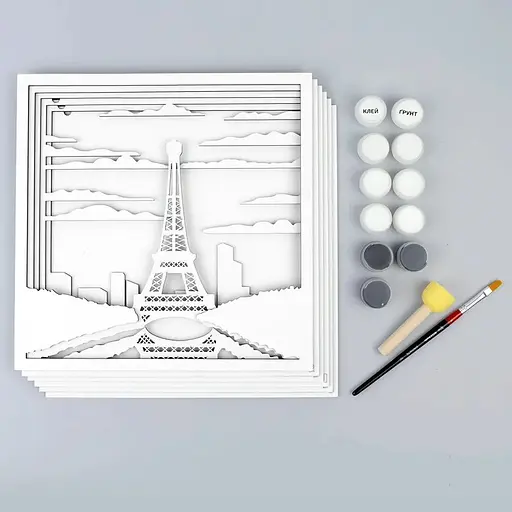 Набір картина 3D Rosa Talent Париж МДФ ґрунтоване 6 шарів 30х30 см - фото 4