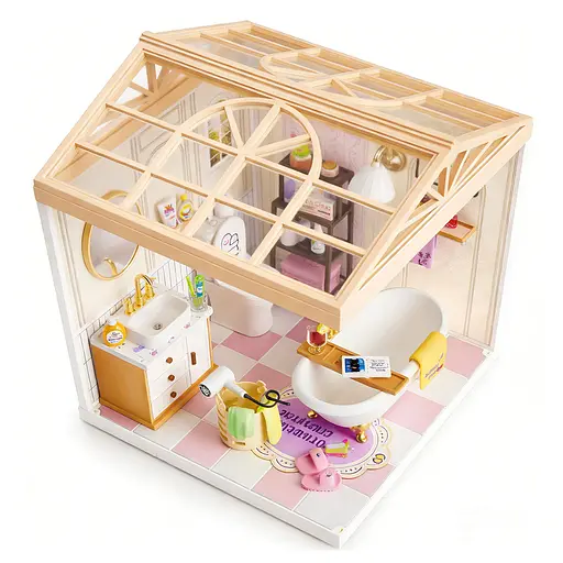 Конструктор-румбокс Mini House серии Интерьер - Ванная комната (8009) - фото 5